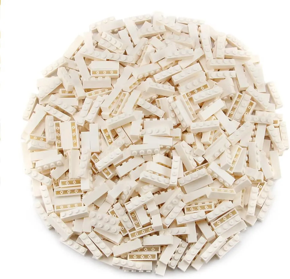 Feleph 360 Pieces 1x4 Bricks White Classic Parts Building Creative Play Blocks Set Toy Classic Accessories Compatible with 3010 3066 Major Brick Brands