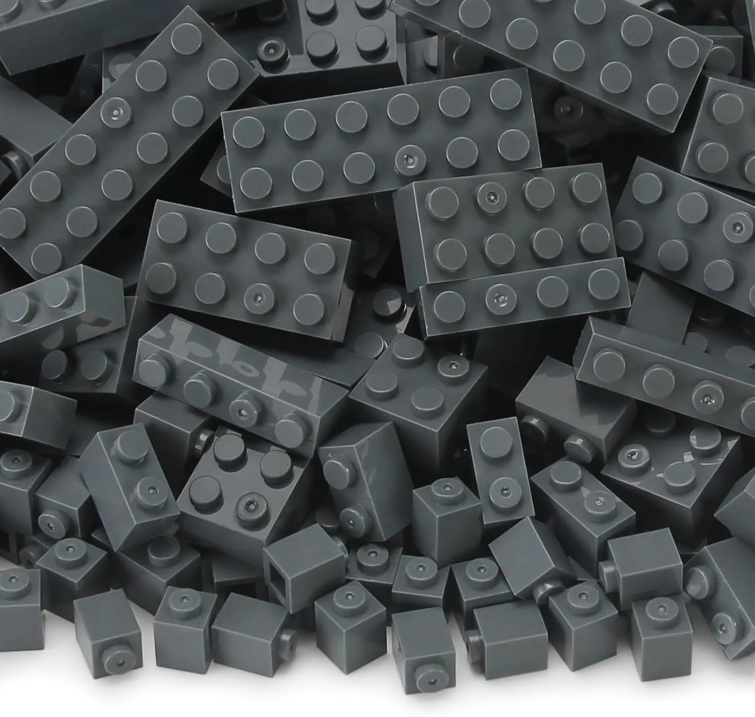 Feleph 6 Sized Classic Bricks Mixed 310 Parts Pieces Dark Gray Bulk Set Creative Building Play Blocks Toy for Kids Compatible with Brand 2x4 2x6 1x1