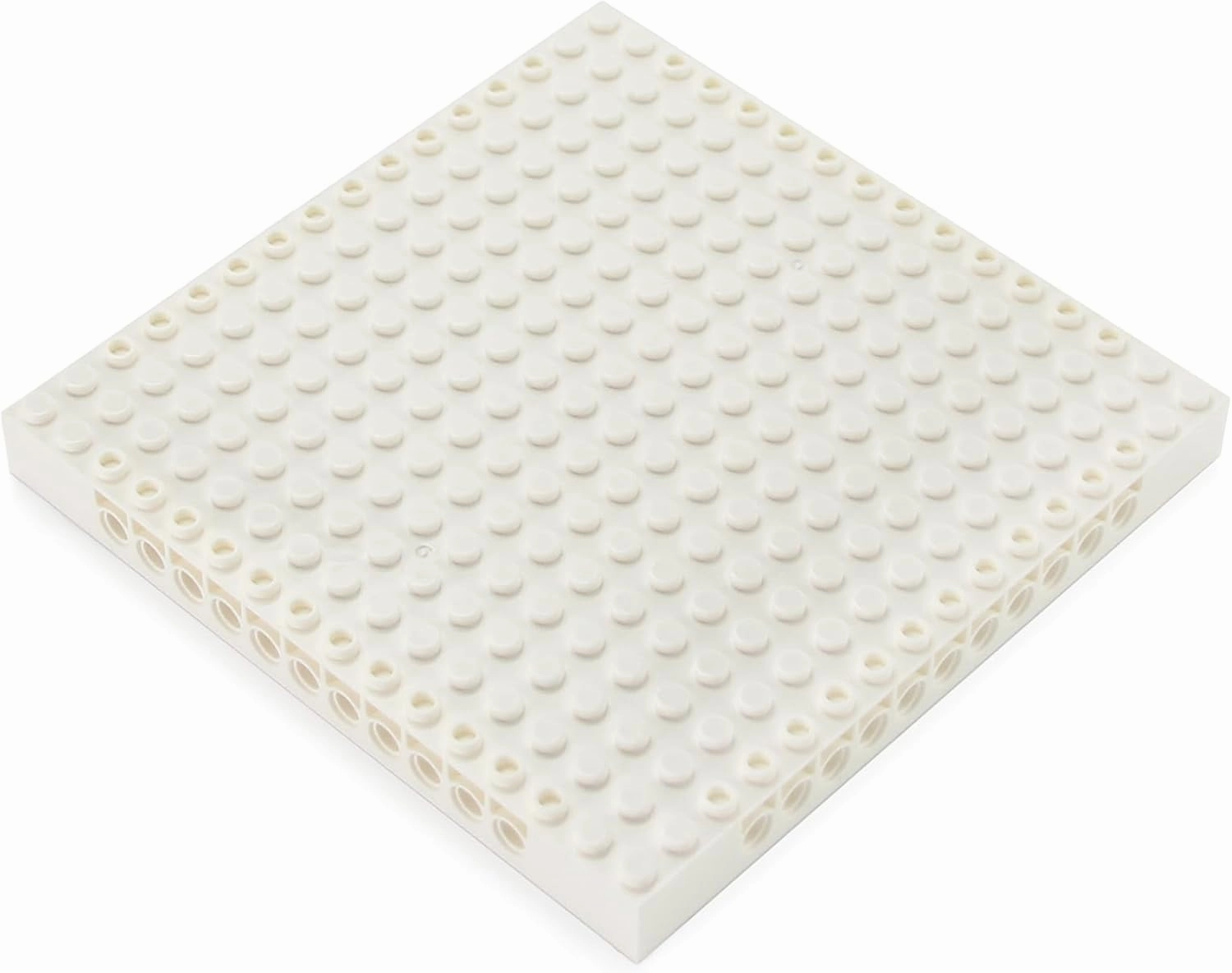Feleph 9pcs Brick 16x16 White Plate 1/3 with Holes and Pin Pixel Art Painting Classic Blocks Compatible with 65803 3673 Major Base Plates Brands