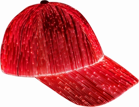 Fiber Optic Cap LED hat with 7 Colors Luminous Glowing EDC Baseball Hats USB Charging Light up caps led Crazy Cap Black
