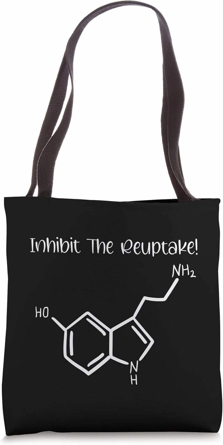 Fight the reuptake serotonin molecule neurotransmitter tee Tote Bag