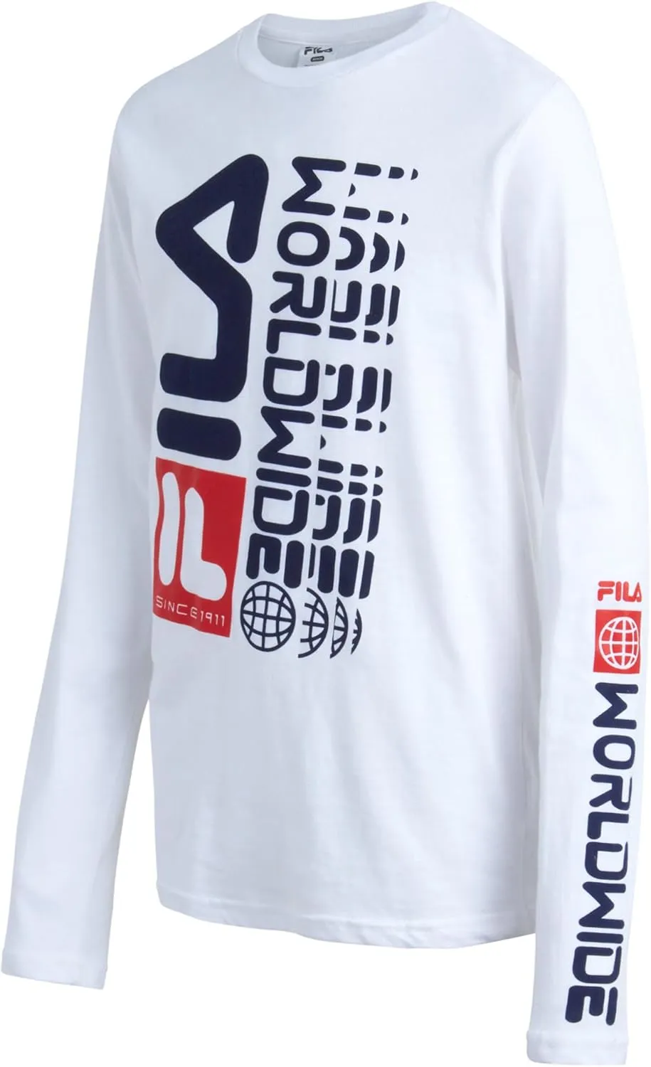 Fila Boys' Active T-Shirt - 2 Pack Athletic Performance Long Sleeve Shirt - Youth Activewear Tee for Boys, S-XL