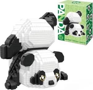 Finger Rock Creator Panda Mini Building Set, 1325Pcs Cute Animals Micro Bricks Building Kit, Party Favors for Kids Adults Boys Girls 12 