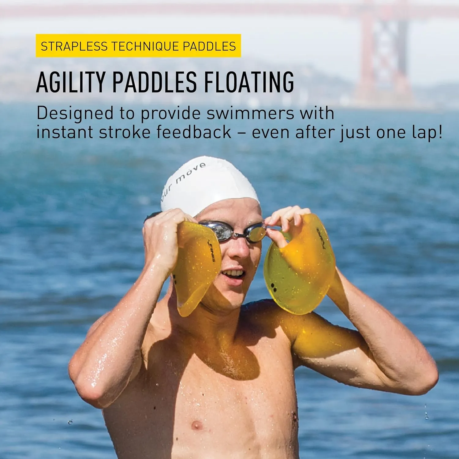 FINIS Agility Paddles Floating - High-Quality Swim Paddles for Lap Swimming - Swim Gear for Beginners to Triathlon Athletes - Pool and Swimming Accessories to Improve Speed and Form