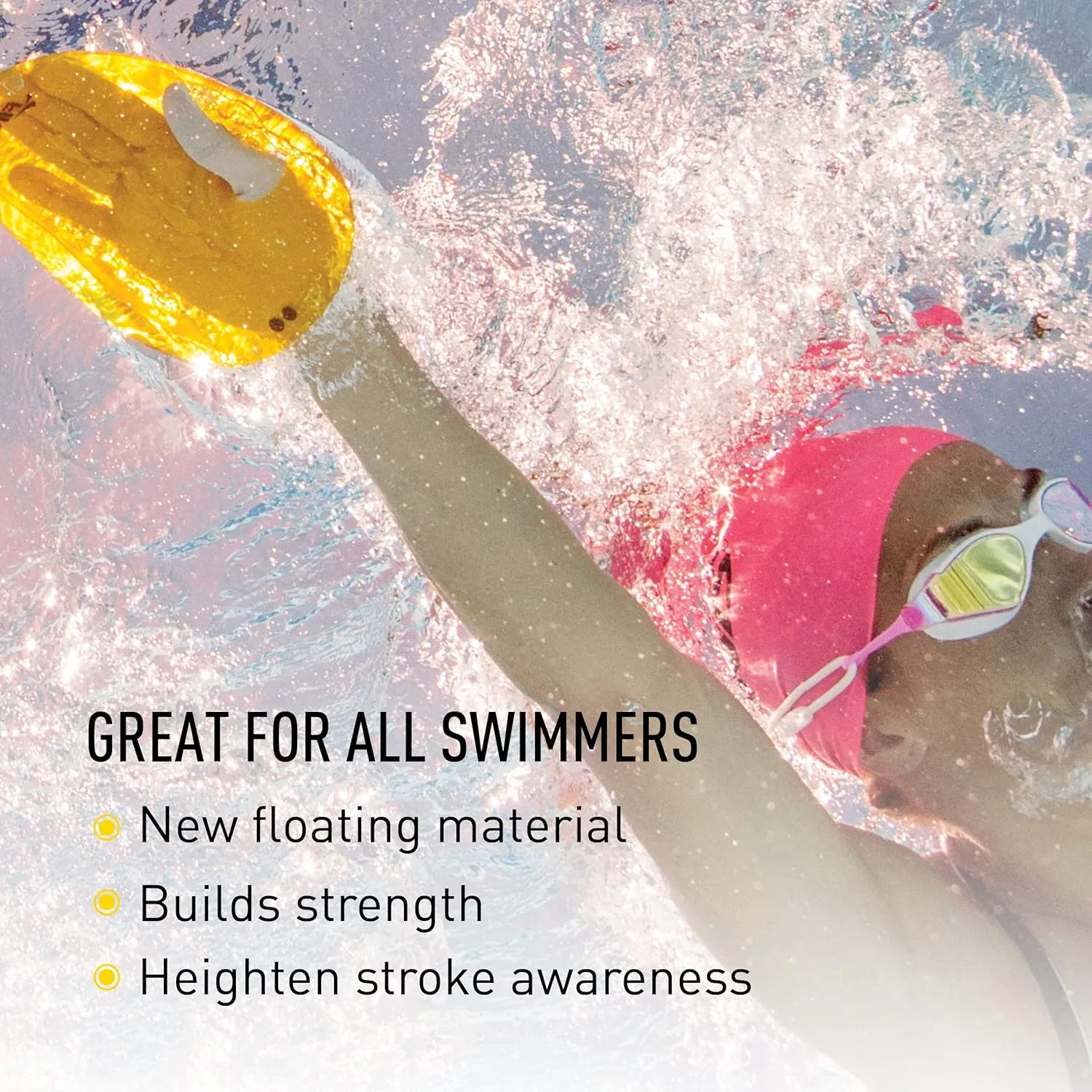 FINIS Agility Paddles Floating - High-Quality Swim Paddles for Lap Swimming - Swim Gear for Beginners to Triathlon Athletes - Pool and Swimming Accessories to Improve Speed and Form