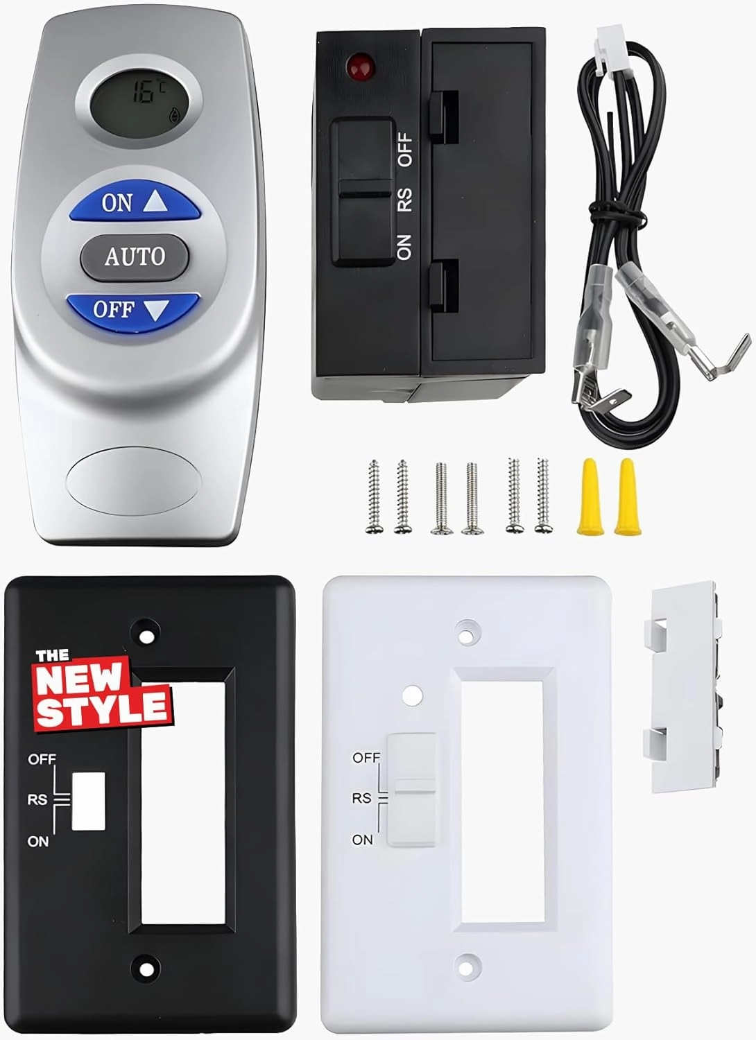 Fireplace Remote Control Kit RCST, On/Off Thermostat LCD Compatible with Ambient, Majestic, Monessen, Vermont Castings Gas Valve Fireplaces and Stoves