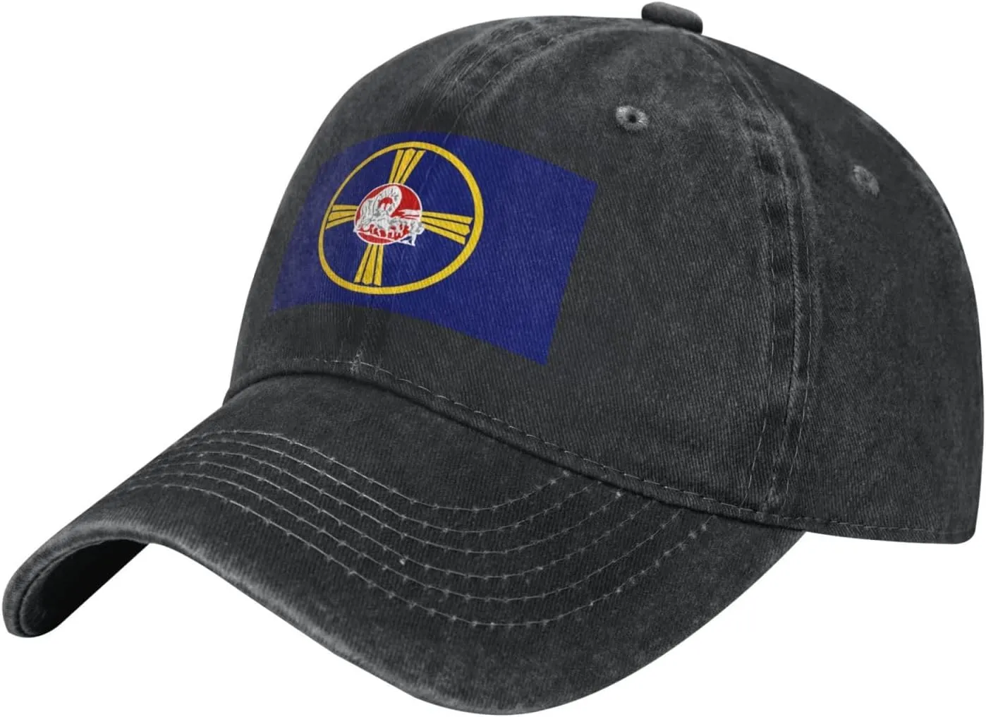 Flag of Omaha, Nebraska Baseball Cap for Men Women Adjustable Golf Dad Hat Vintage Original Black Hats