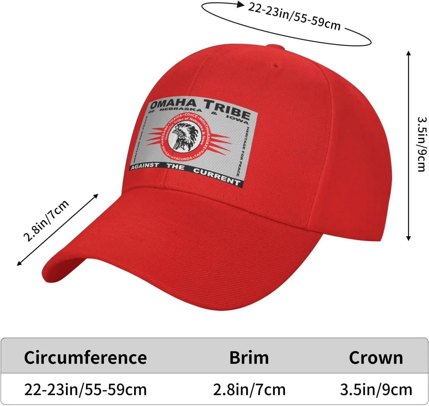 Flag of The Omaha Tribe of Nebraska & Iowa Baseball Cap for Men Women Golf Dad Hat Adjustable Black Ball Cap