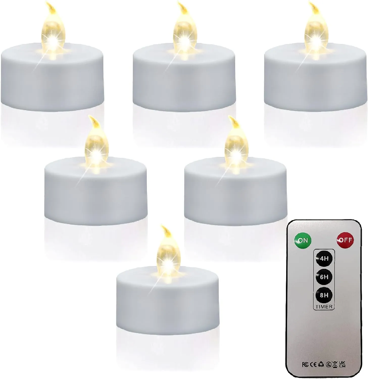 Flameless Led Tea Lights Candles with Remote and Timer,12Pack Battery Operated Electric Candle,Bright Flickering Votive Tealight,Last 400 Hours,for Weddings Holiday Party Decor (Warm White)