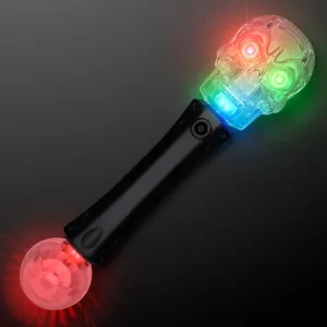FlashingBlinkyLights Crystal Skull Toy LED Light Up Wand with Sound Effects