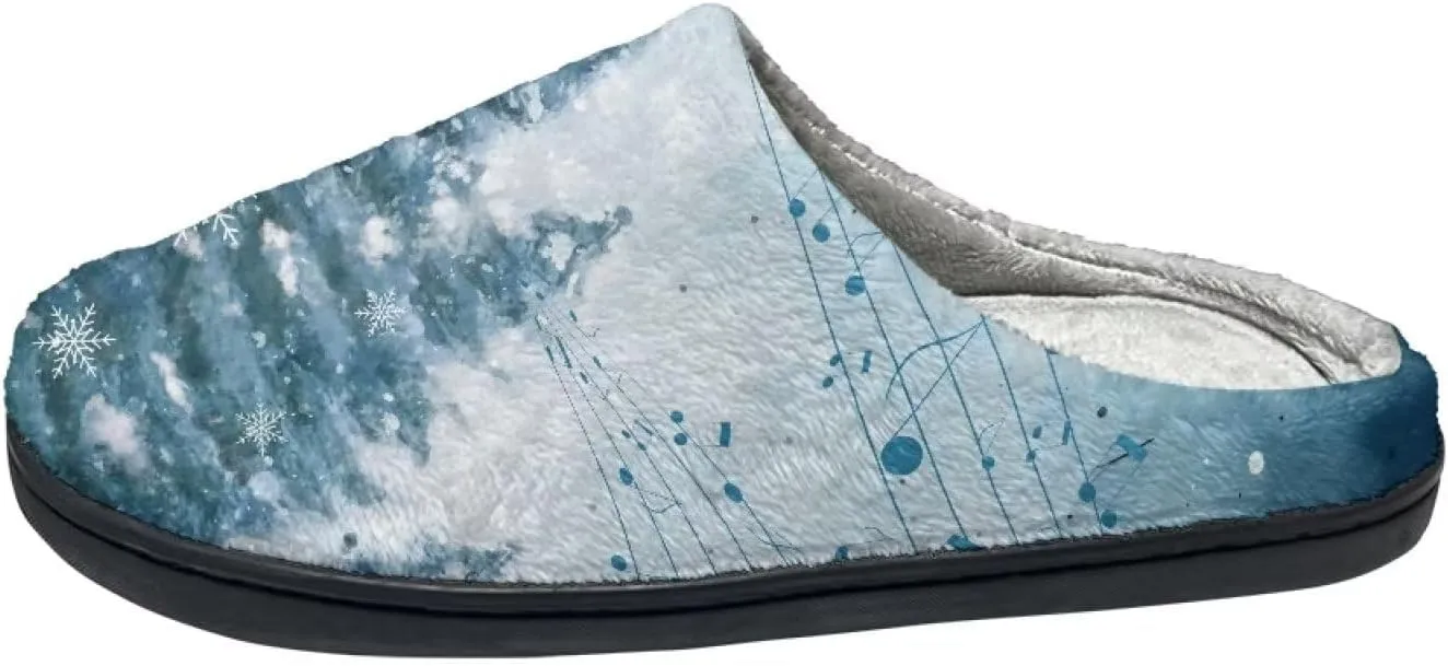 Fluffy House Slippers for Women Men Warm Slippers Full Toe for Winter Indoor Outdoor Slippers Cozy Slippers