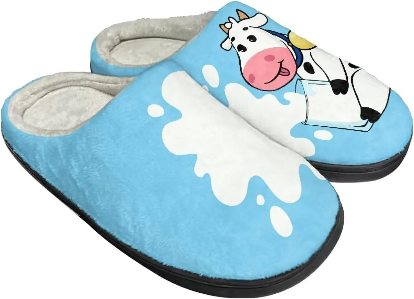 Fluffy House Slippers for Women Men Warm Slippers Full Toe for Winter Indoor Outdoor Slippers Cozy Slippers