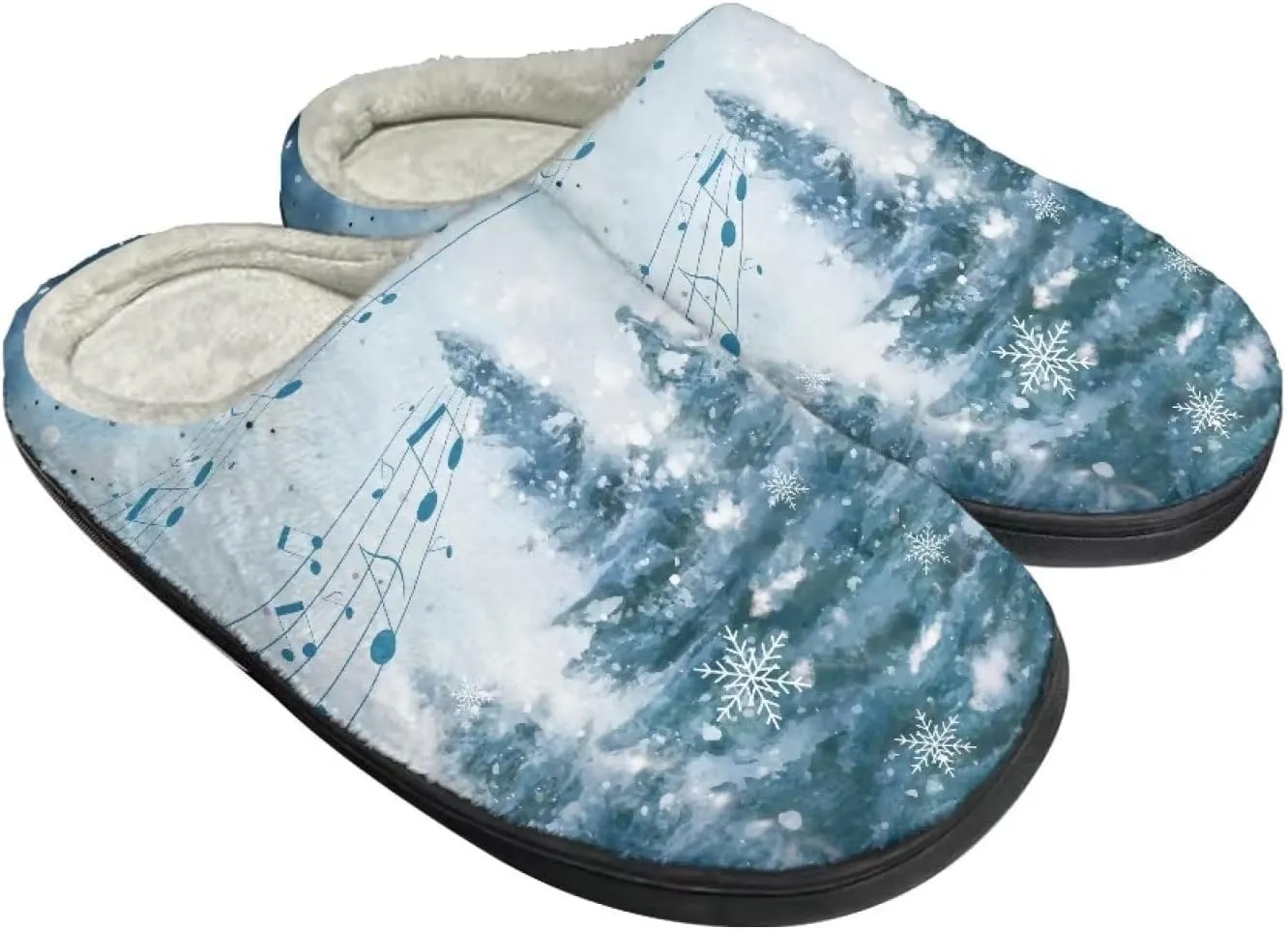 Fluffy House Slippers for Women Men Warm Slippers Full Toe for Winter Indoor Outdoor Slippers Cozy Slippers