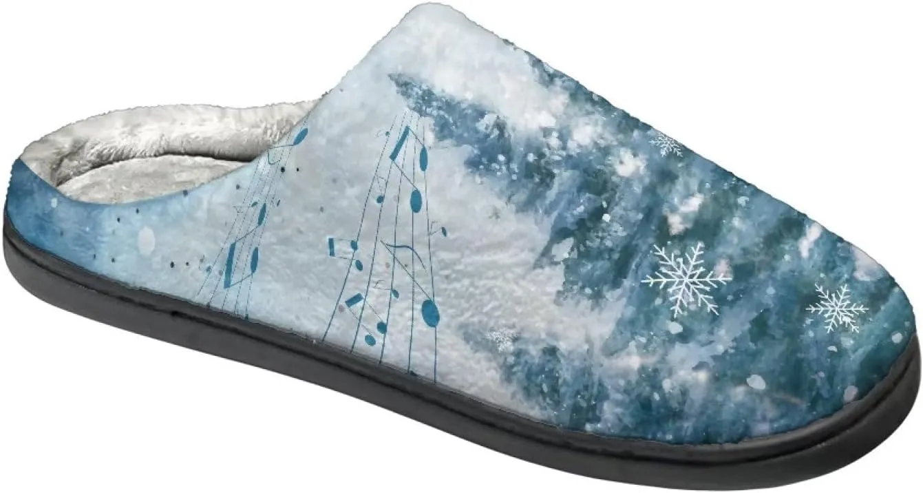 Fluffy House Slippers for Women Men Warm Slippers Full Toe for Winter Indoor Outdoor Slippers Cozy Slippers