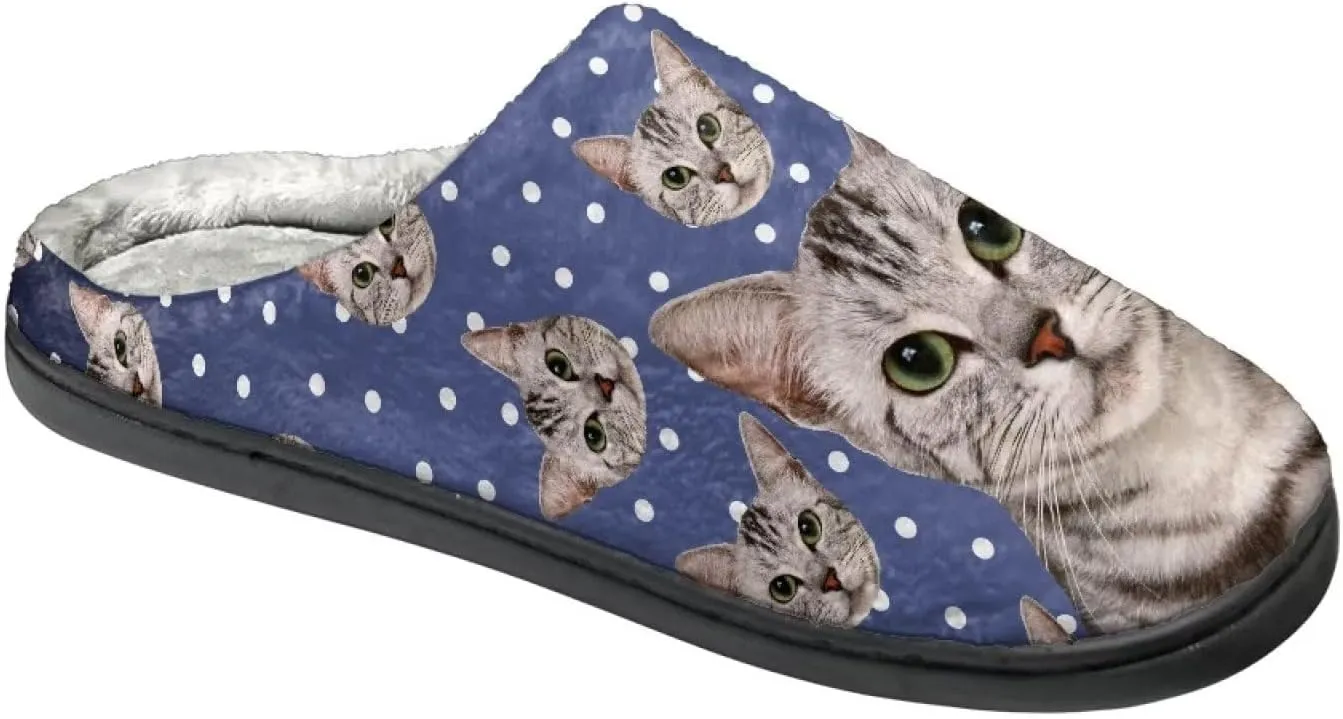 Fluffy House Slippers for Women Men Warm Slippers Full Toe for Winter Indoor Outdoor Slippers Cozy Slippers