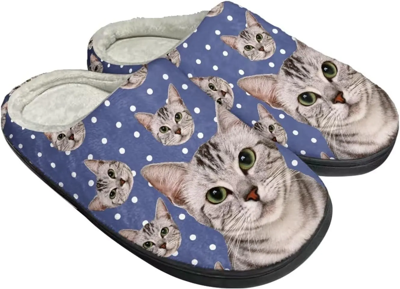 Fluffy House Slippers for Women Men Warm Slippers Full Toe for Winter Indoor Outdoor Slippers Cozy Slippers
