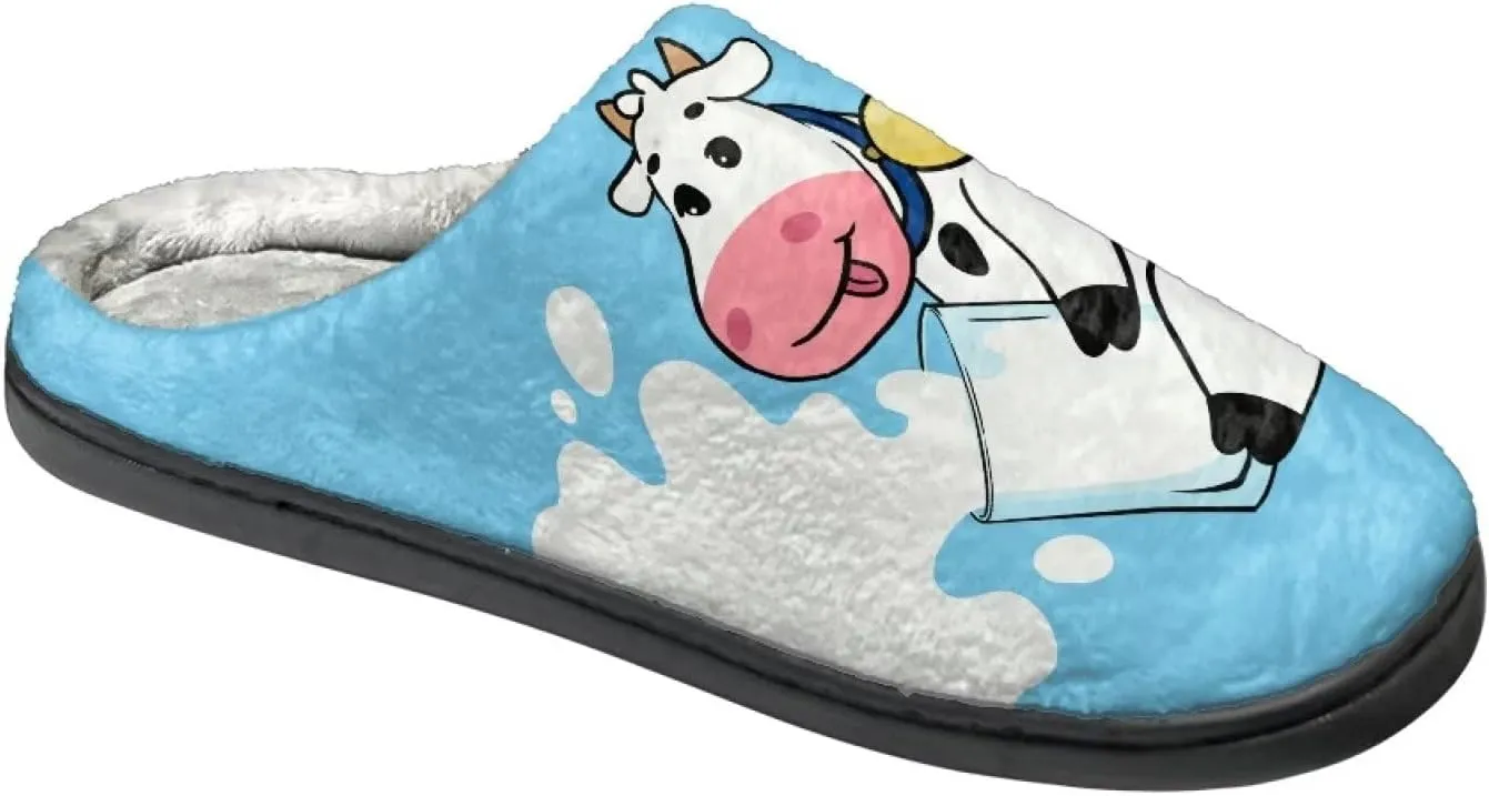 Fluffy House Slippers for Women Men Warm Slippers Full Toe for Winter Indoor Outdoor Slippers Cozy Slippers
