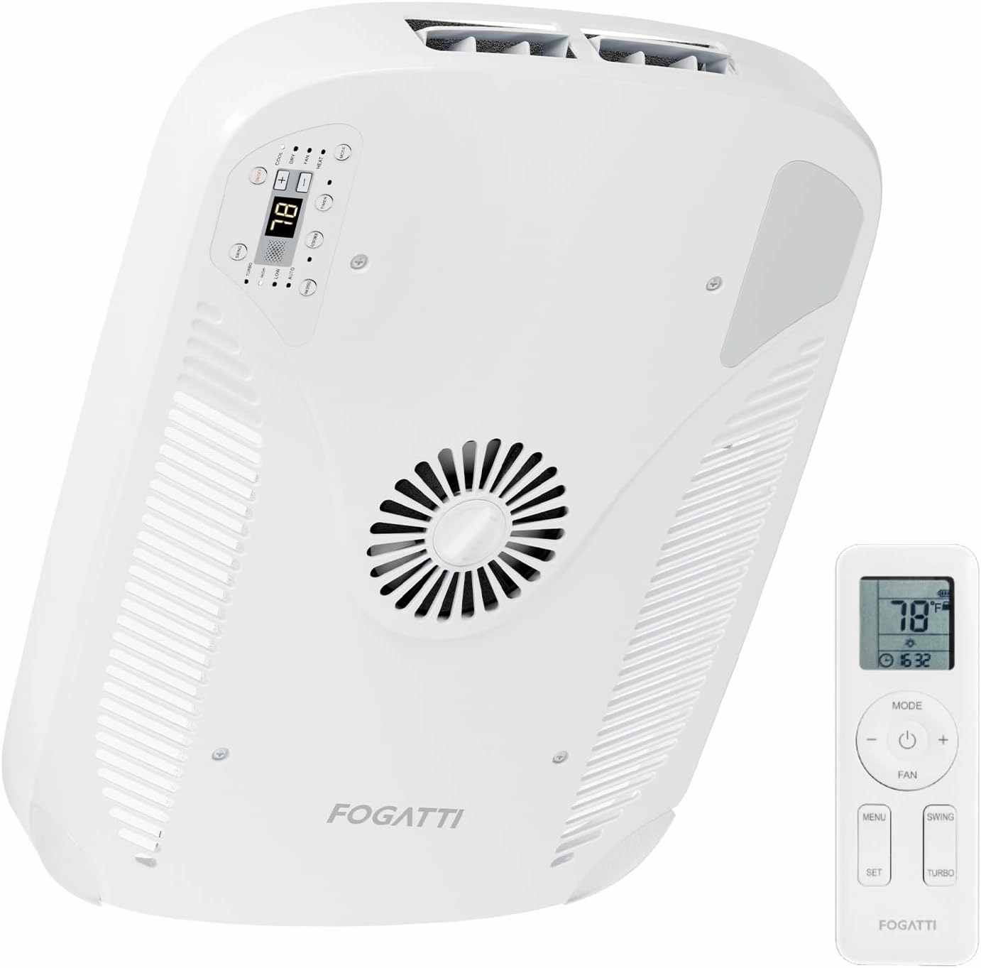 FOGATTI Air Distribution Box, Air Conditioner ADB with Wifi or Remote Control - Used for Fogatti RV AC Unit with Heat Pump, Non-Ducted White(1 Package)