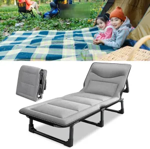 Folding Camping Beds for Adults, Heavy Duty Sturdy Camp Bed 320lbs Load Capacity, Stronge Thicker Tubes Sleeping Cot, for Travel/Office/Outdoor