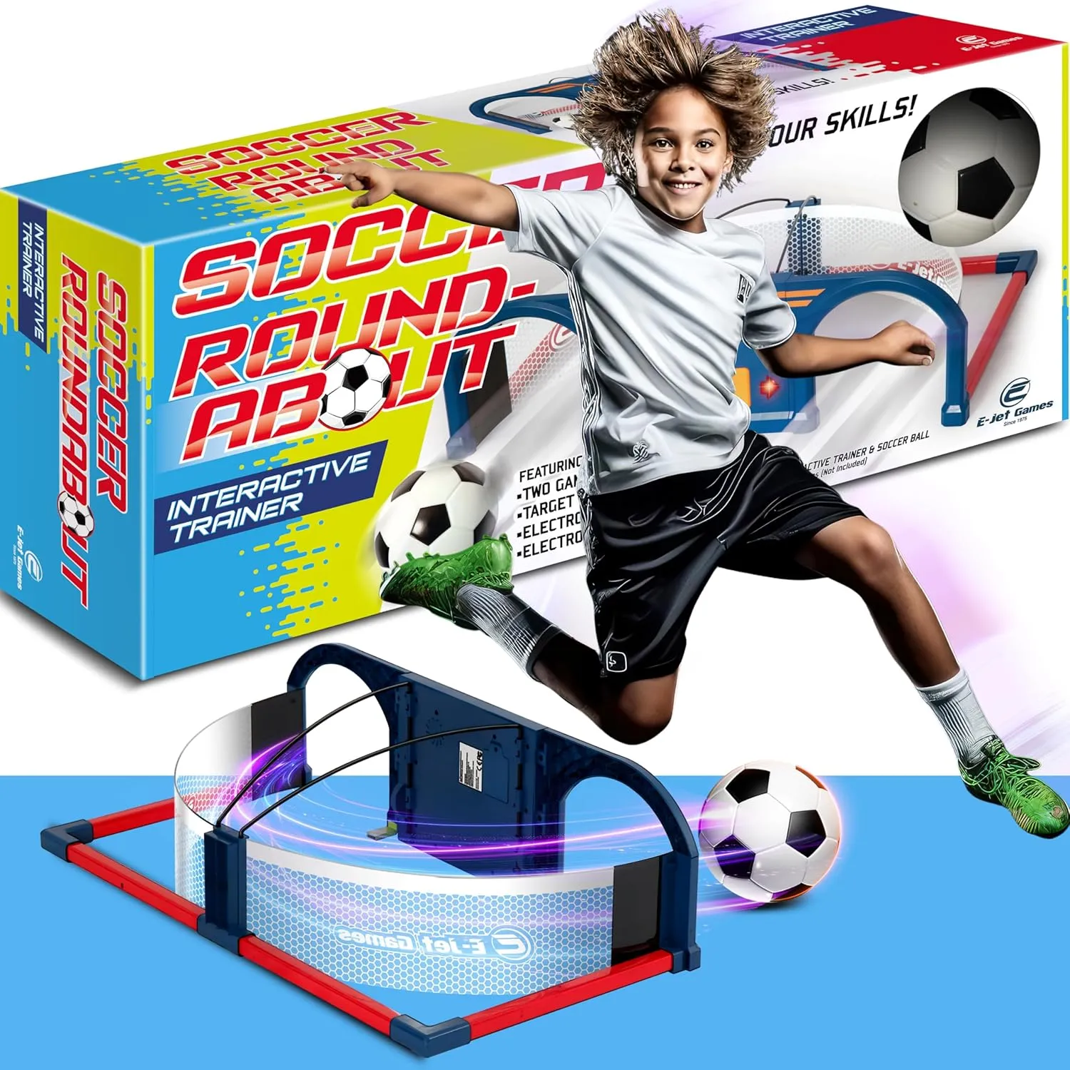 Football Game, Kids Sport Gifts Soccer Training Set | Foot-Eye Coordination, Improve First Touch & Ball Control, Agility Exercises
