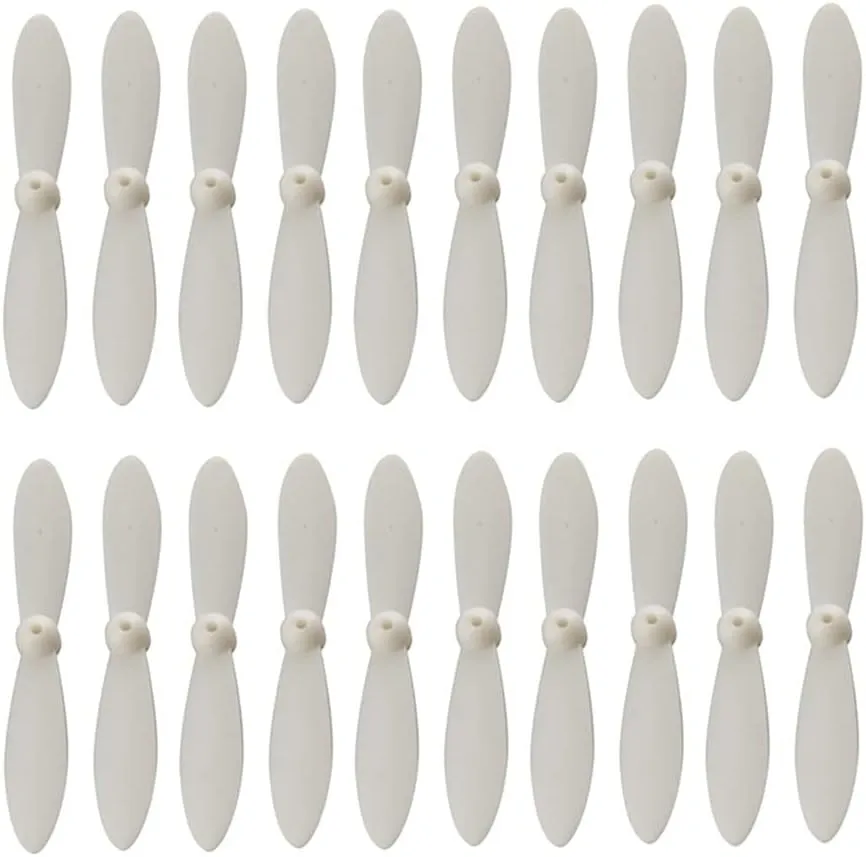 for Cheerson CX 10 Mini Drone 20Pcs/Pack Propeller Set Airscrew Replacement for Cheerson CX 10 Mini Drone Quadcopter Helicopter RC Accessories 【Parts】 (Color : White)