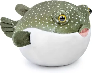 FRANKIEZHOU Pufferfish Plush Toy, Fish Stuffed Animal, Plush Toy, Gifts for Kids, Fish 7 Inches Green,Girl Toys,Gifts for Kids,Home Decor,Hugging Toy