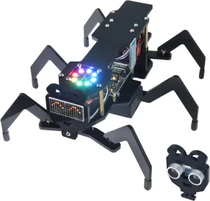 Freenove Robot Ant Kit (Compatible with Arduino IDE), Dot Matrix Expressions, Obstacle Avoidance, Wireless Control App, Ultrasonic Sensor Servo