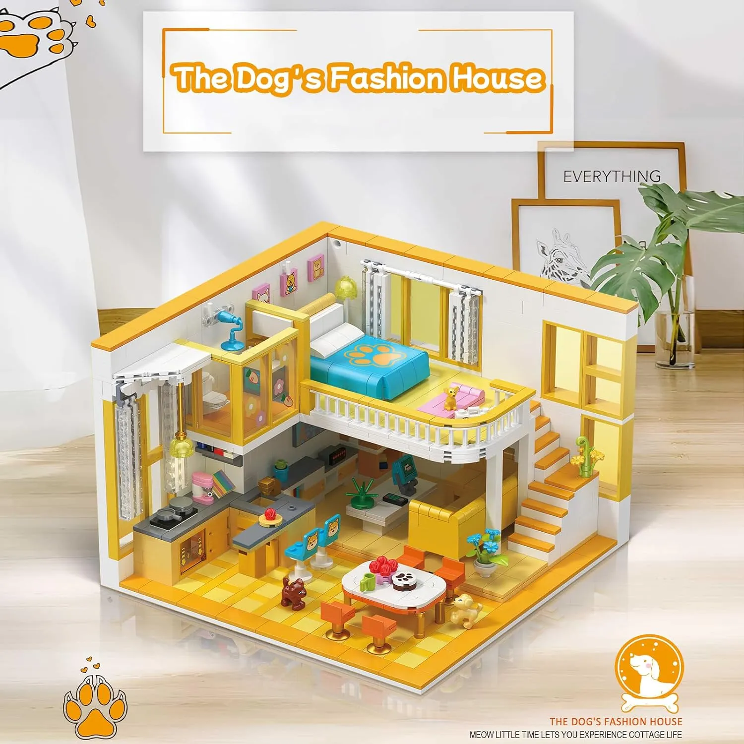 Friends House Building Block Set, Pets Collection Small Brick Model Set, Creative Mini Toy Building Sets, Children’s Day Birthday for Teens Kids Boys Girls 8 , 1048 PCS