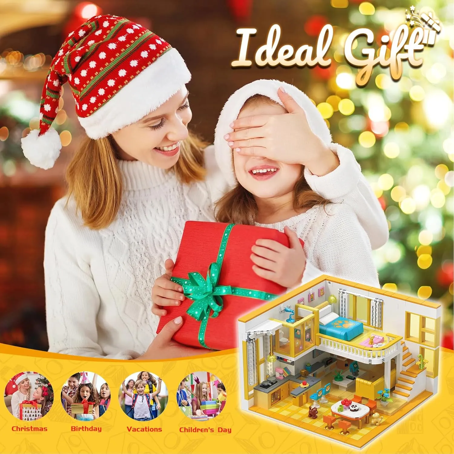 Friends House Building Block Set, Pets Collection Small Brick Model Set, Creative Mini Toy Building Sets, Children’s Day Birthday for Teens Kids Boys Girls 8 , 1048 PCS