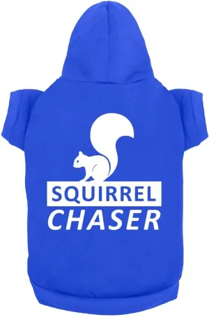 Funny Dog Hoodies Squirrel Chaser Cute Dog Clothes Pet Puppy Cat Sweatshirt Dog Accessories for Small & Large Dogs Soft Breathable | Royal Blue (Medium)