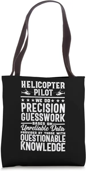Funny Helicopter Pilot Cabin Crew Aviation Aerial Rotorcraft Tote Bag
