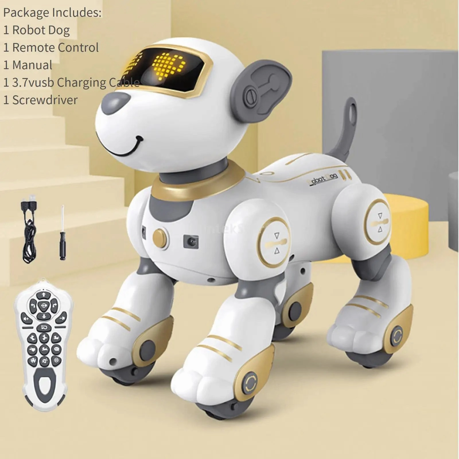 Funny RC Robot Electronic Dog  Music Robot Dog Stunt Dog Voice Command Programmable Touch-sense Children's Toys Boys Girls Gifts