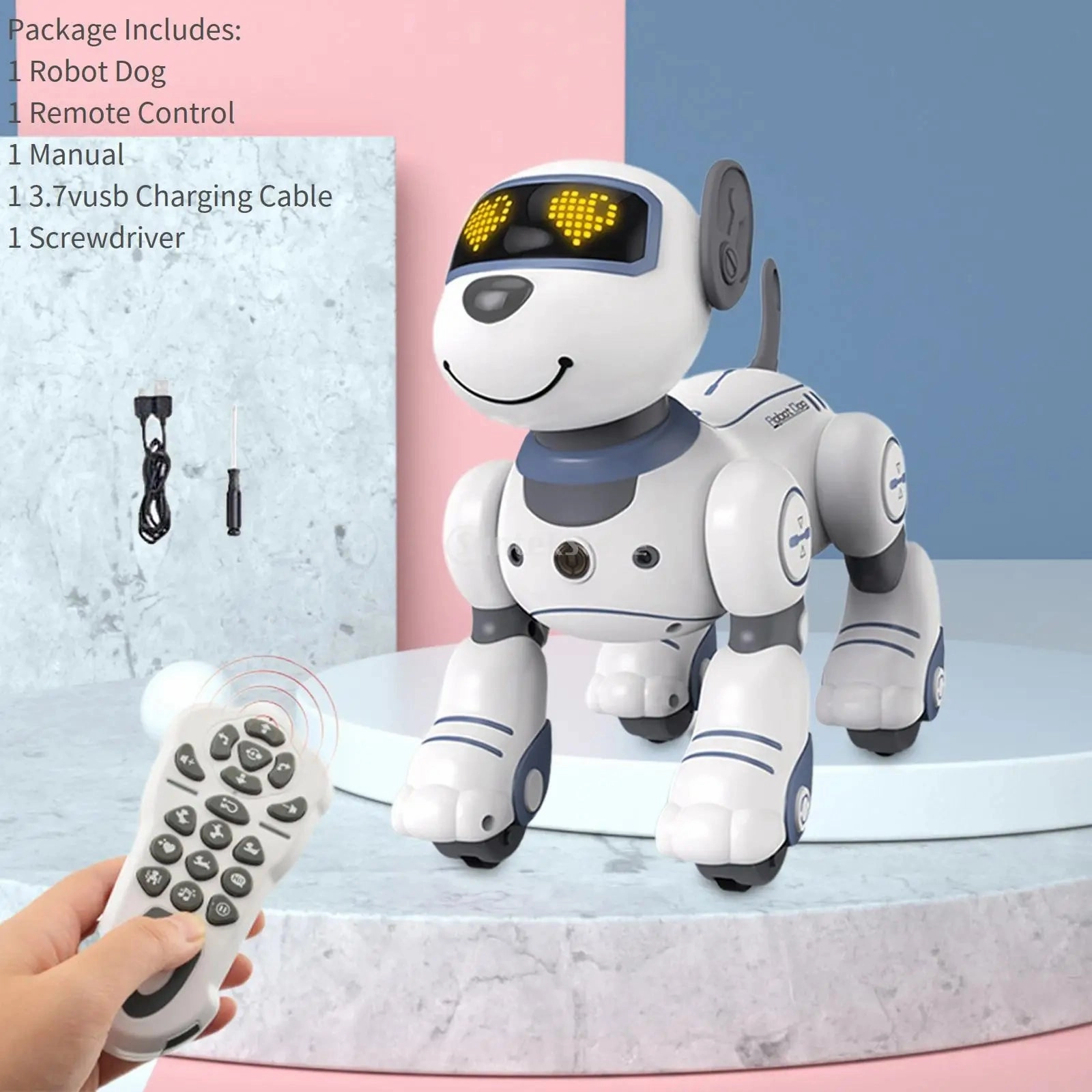 Funny RC Robot Electronic Dog  Music Robot Dog Stunt Dog Voice Command Programmable Touch-sense Children's Toys Boys Girls Gifts
