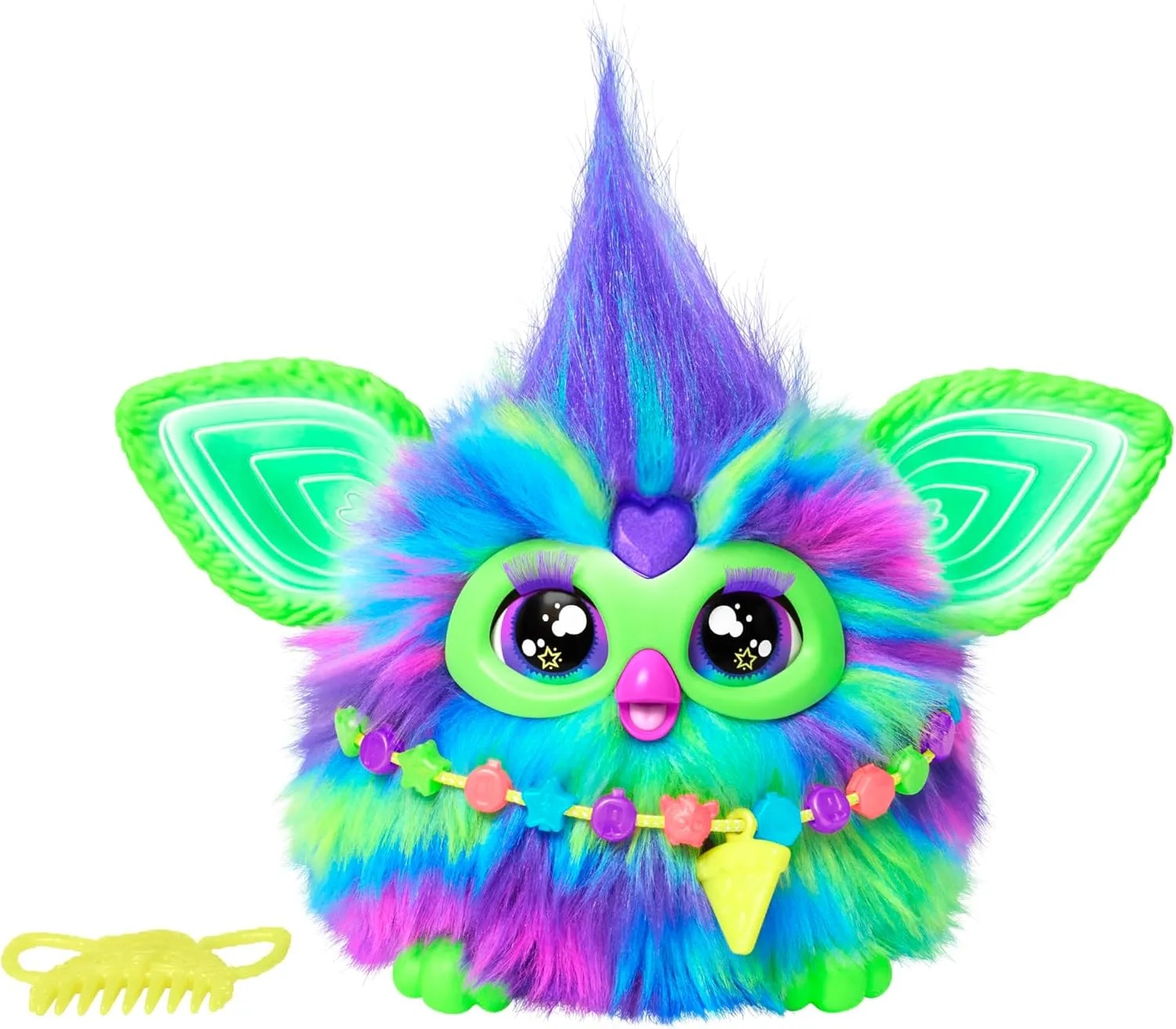 Furby Galaxy Glow in The Dark Interactive Plush Toy in Bright Colours Speaks German and Furbian Approx 15cm Tall Lovely Gift