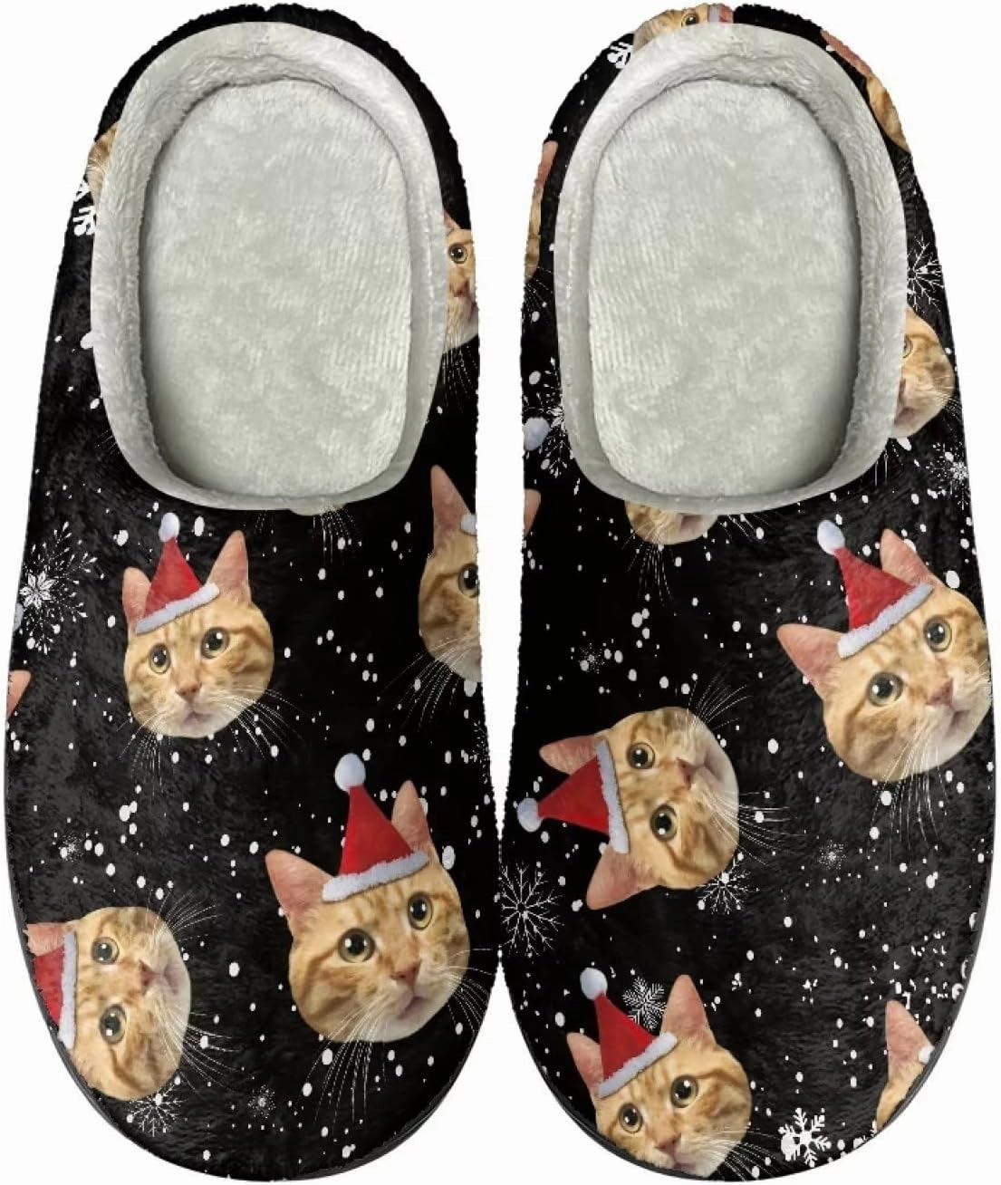 Fuzzy Bedroom Slippers with Non-Skid Sole Plush Soft Slippers for Women Men Indoor Outdoor Warm House Shoes