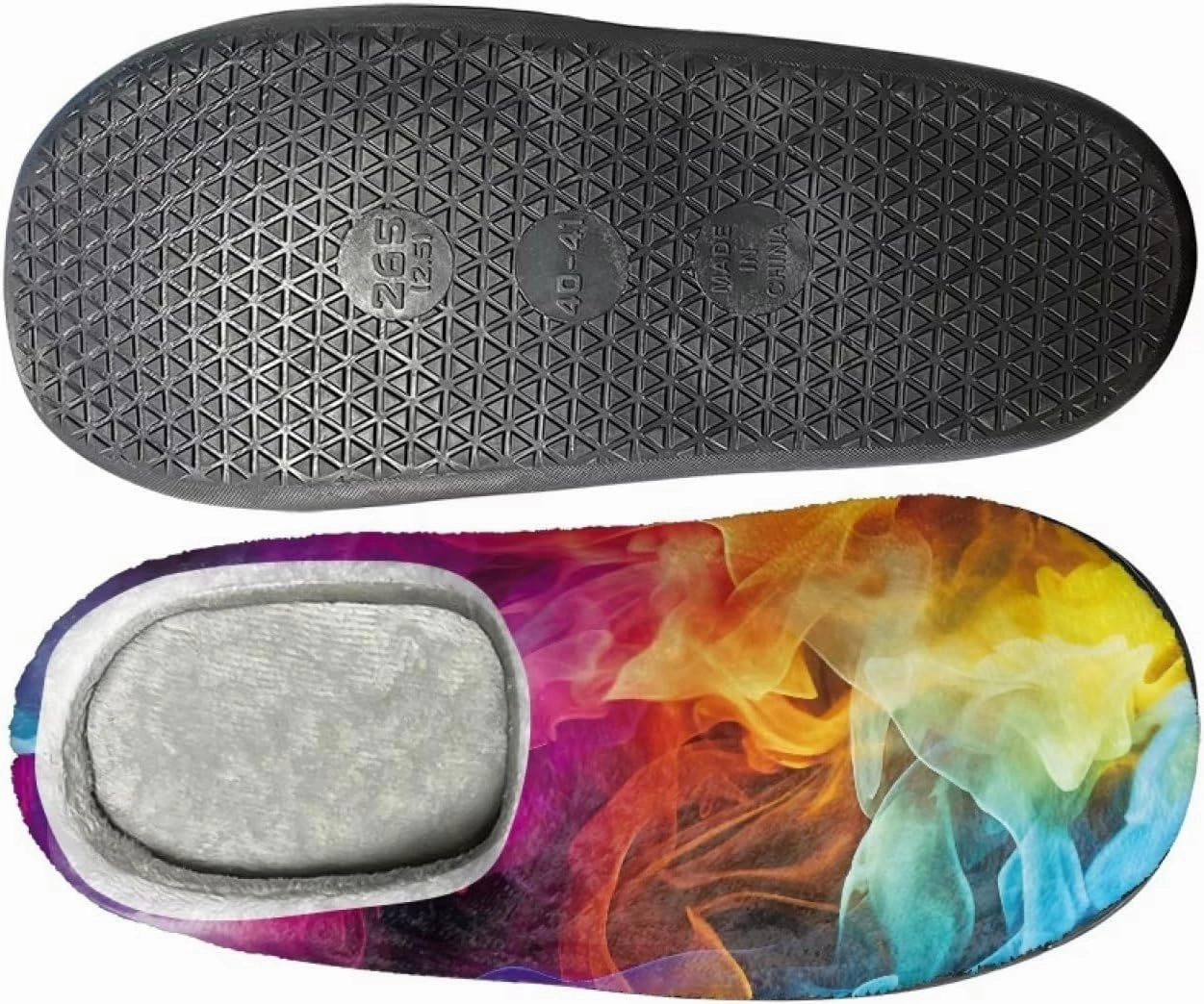 Fuzzy Bedroom Slippers with Non-Skid Sole Plush Soft Slippers for Women Men Indoor Outdoor Warm House Shoes
