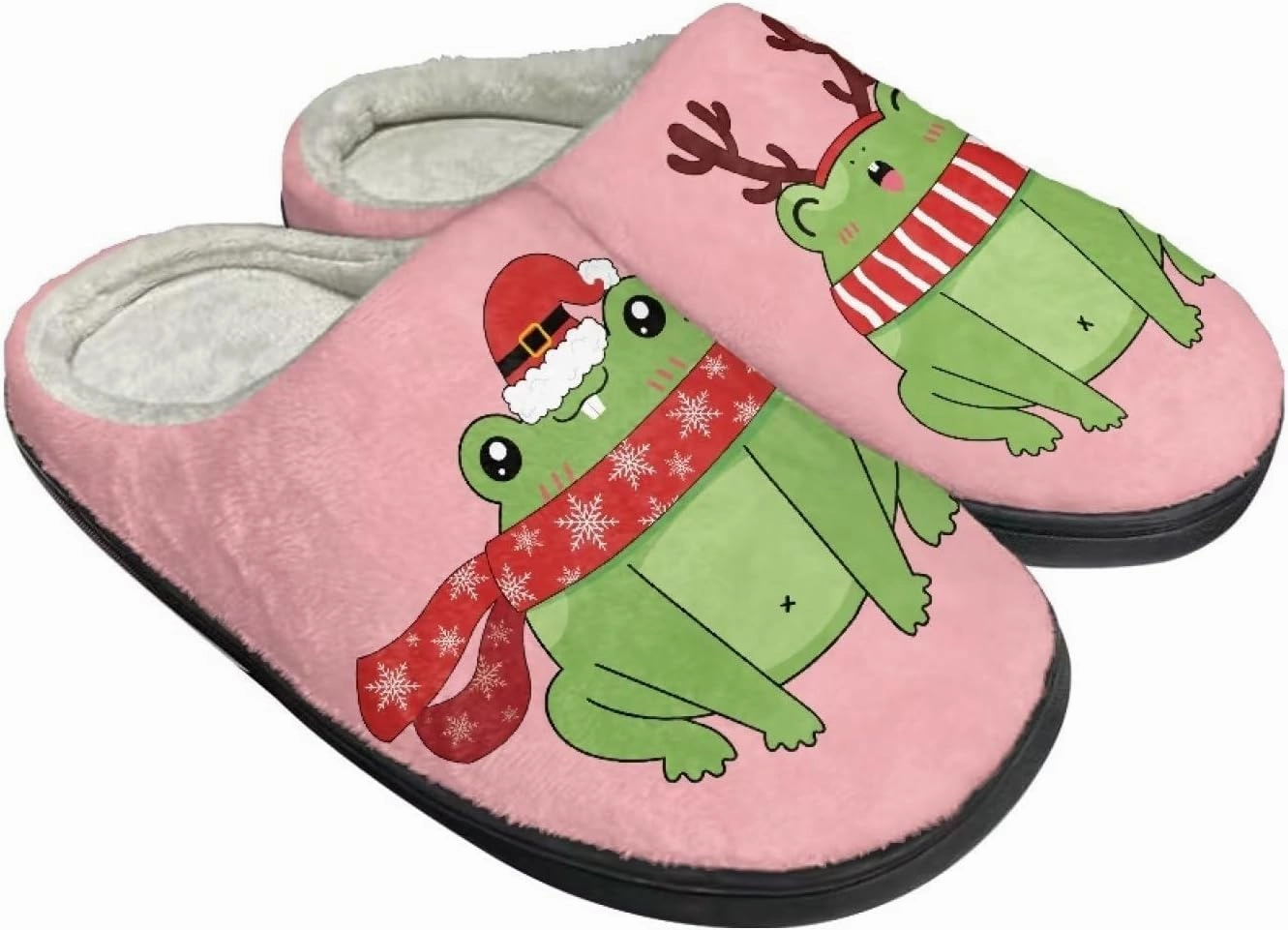 Fuzzy Bedroom Slippers with Non-Skid Sole Plush Soft Slippers for Women Men Indoor Outdoor Warm House Shoes