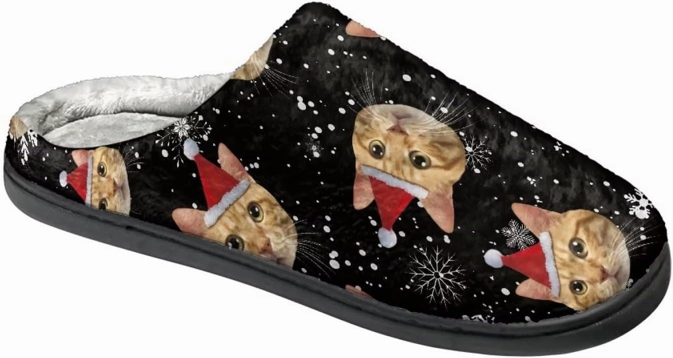 Fuzzy Bedroom Slippers with Non-Skid Sole Plush Soft Slippers for Women Men Indoor Outdoor Warm House Shoes