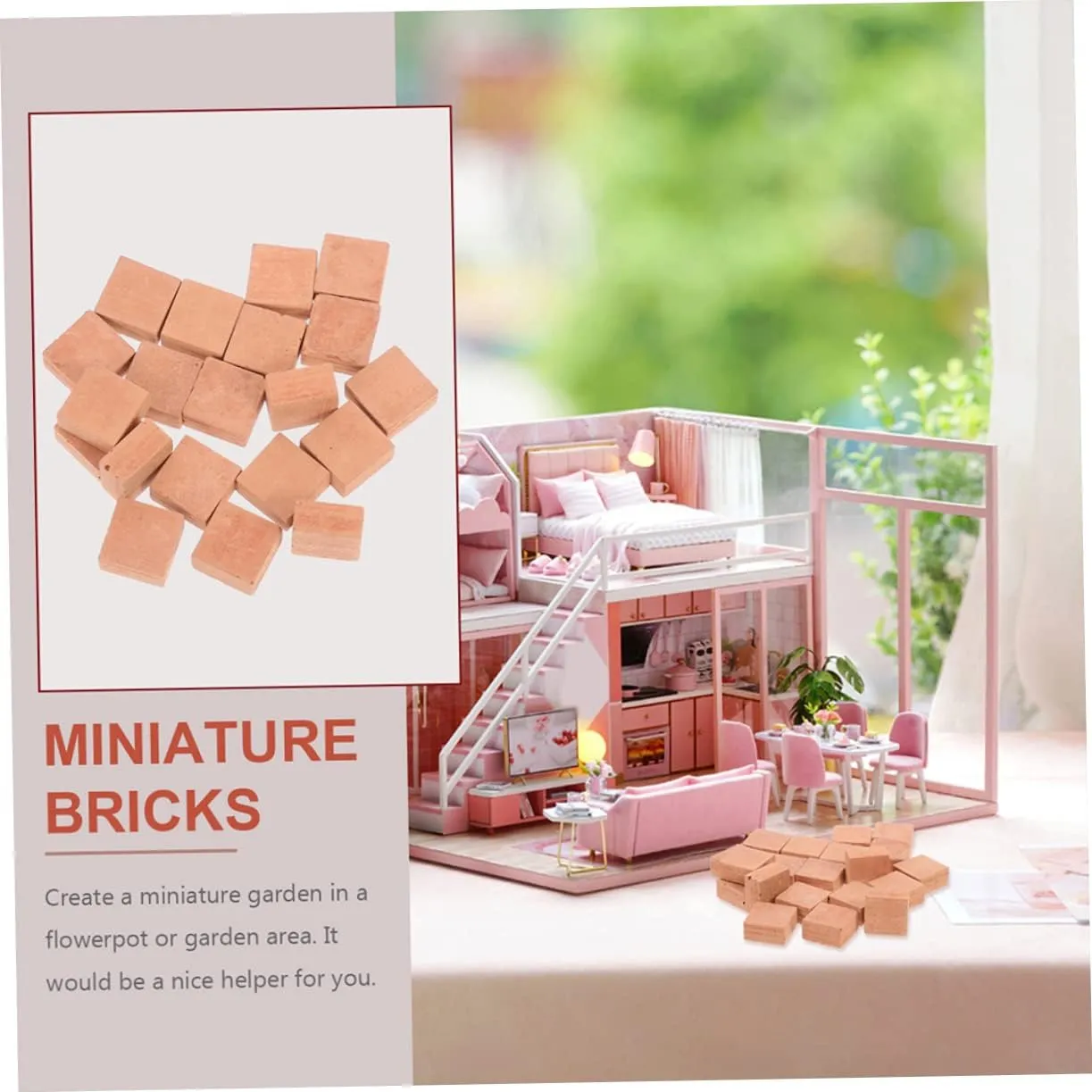 GALPADA 5sets 40pcs Miniature Brick Models for DIY House Building Fine Polished Building Blocks for Table Decorations for Imagination and Creativity 40pcs*5