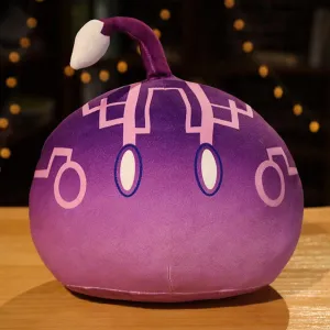 Game Anime Figure Slime Monster Element Plush Throw Plush Pillow Doll Toy Stuffed Plush Hugging Pillow Printed Anime Room Decor Gift Cosplay 13.7inch (Electro)