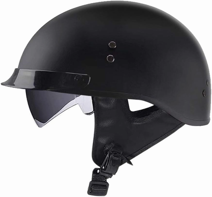 GAOZ Classic Retro Half Helmet Crash Protection Adjustable Brain-Cap Electric Car Bicycle Lightweight Vintage Motorcycle Helmet DOT Approved Unisex-Adult