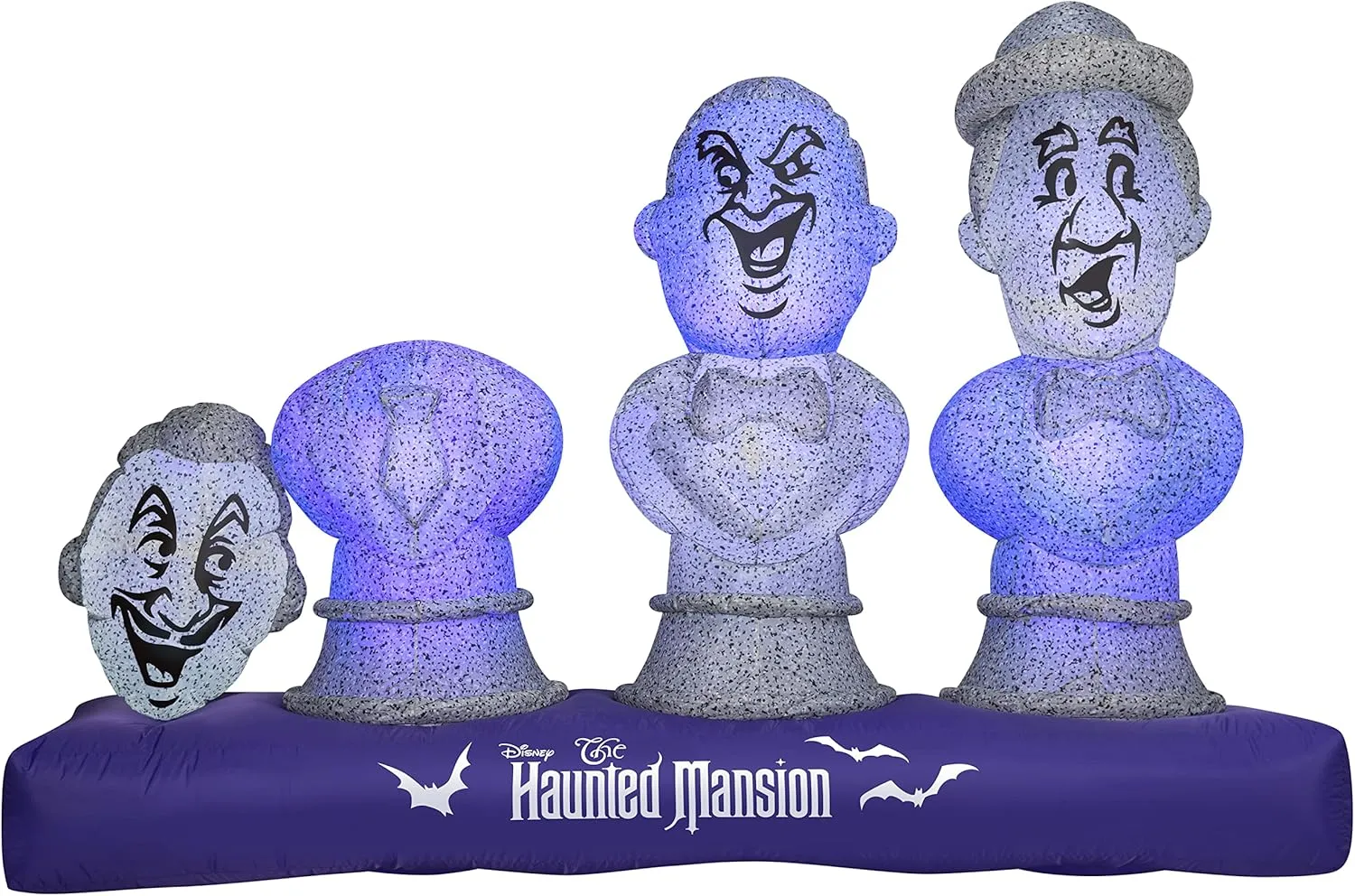 Gemmy Haunted Mansion Scene with Music and Synchronized Light Show, 5.5 ft Tall, Blue