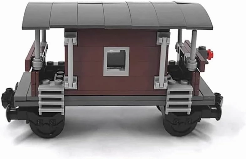 General Jim's MOC Retro Carriage Building Blocks City Train Track DIY Scene 90 Piece Modular Building Blocks Caboose Train - Toys for Teens and Adults