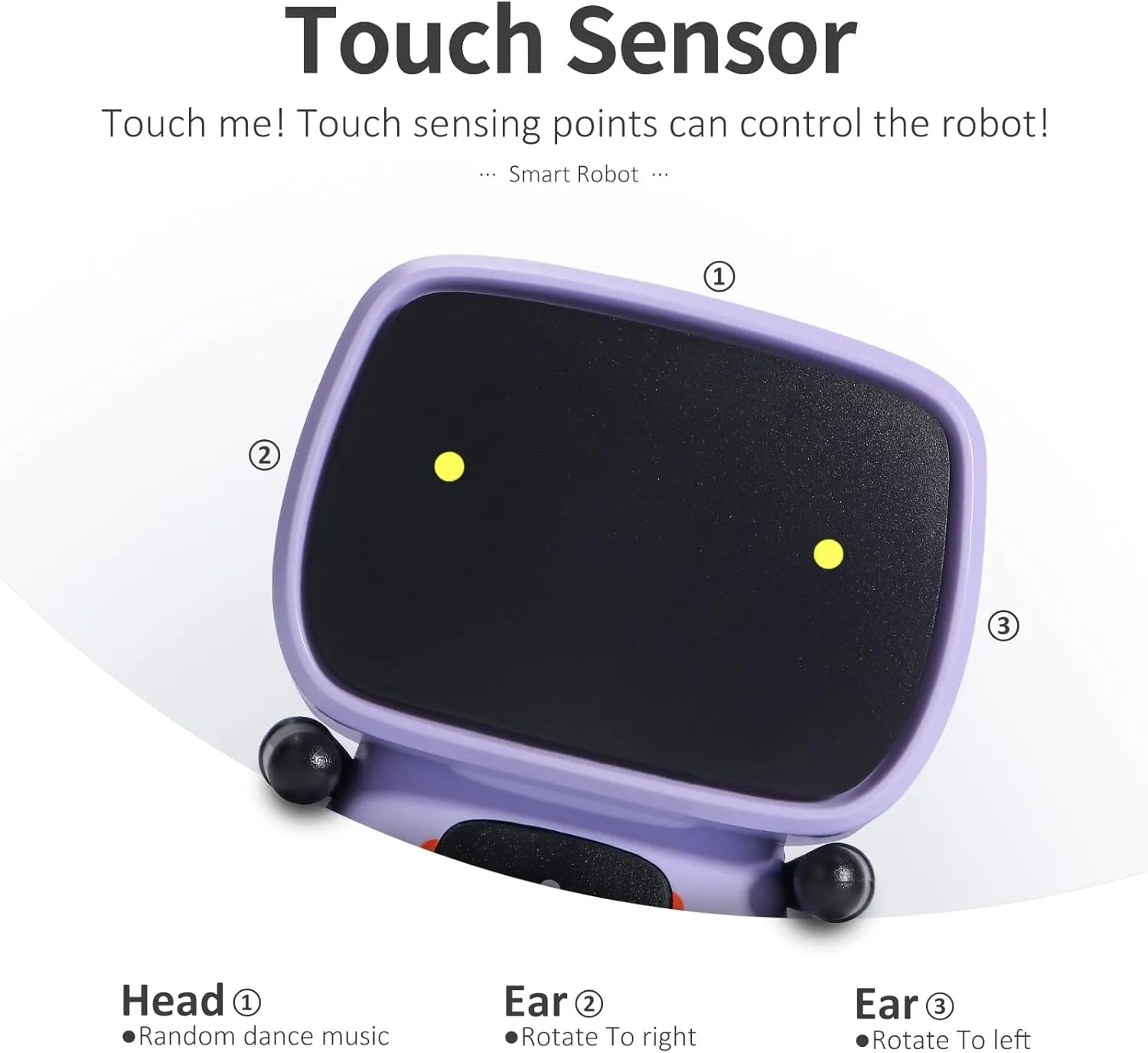 GILOBABY Kids Robot Toys, Interactive Toys Companion Smart Talking Robotic with Voice Control Touch Sensor, Singing, Dancing, Recording, Repeat, Birthday Gifts for Girls Ages 3  Years (Purple)