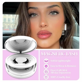 Ginani Magnetic Lashes,Ginani Magnet Lashes Kit,2025 New Magnetic Eyelashes with Applicator,Reusable No Glue Needed Soft Eyelashes Natural Look(Natural Simple Devil)