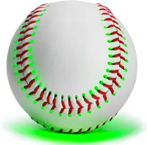 Glow in The Dark Baseball - Rechargeable LED Light Up Ball with 6 Color Changing Modes | Regulation Size & Weight for Kids, Teens, Adults & Baseball Fans