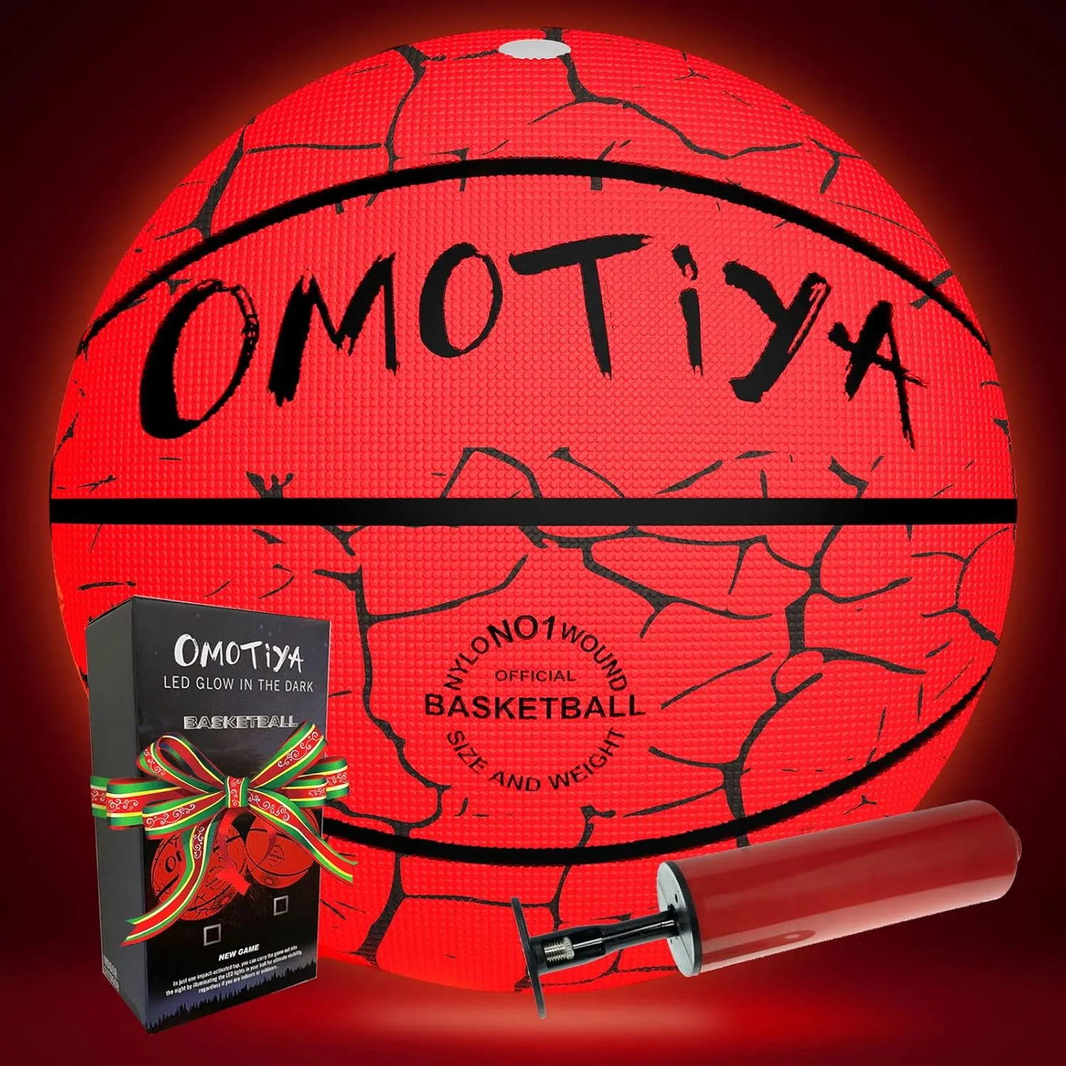 Glow in The Dark Basketball, LED Light Up Basketball, Night Glowing Ball, Boys Girls Sports Gifts Accessories 8-12 Year Old, Toy Basketball Gifts Ideas for Age 8, 9, 10, 11, 12, 13  Kid Teens