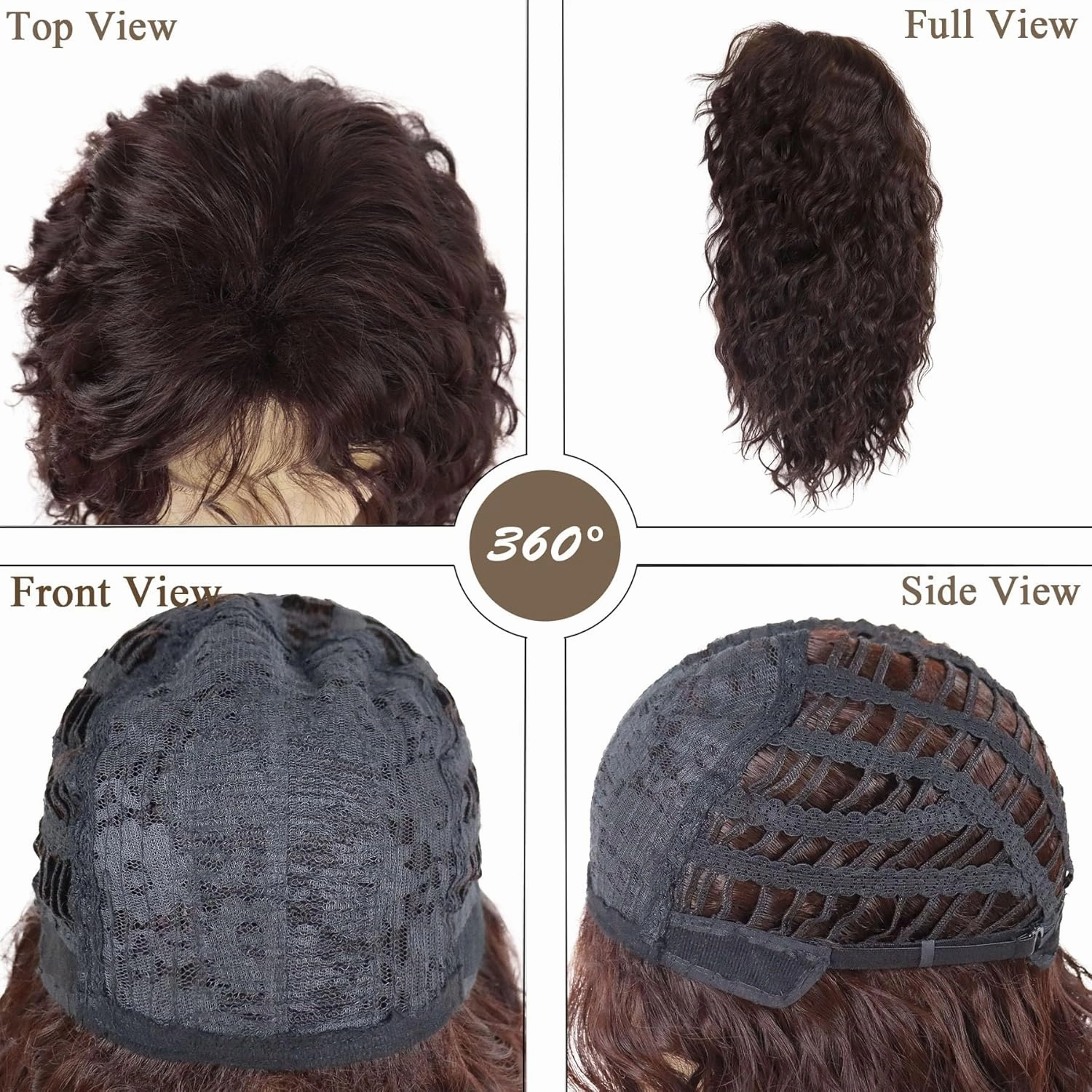 GNIMEGIL Long Brown Wigs for Men Synthetic Layered Wavy Cosplay Party Wig 70s 80s Punk Rocker Party California Wig with Bangs