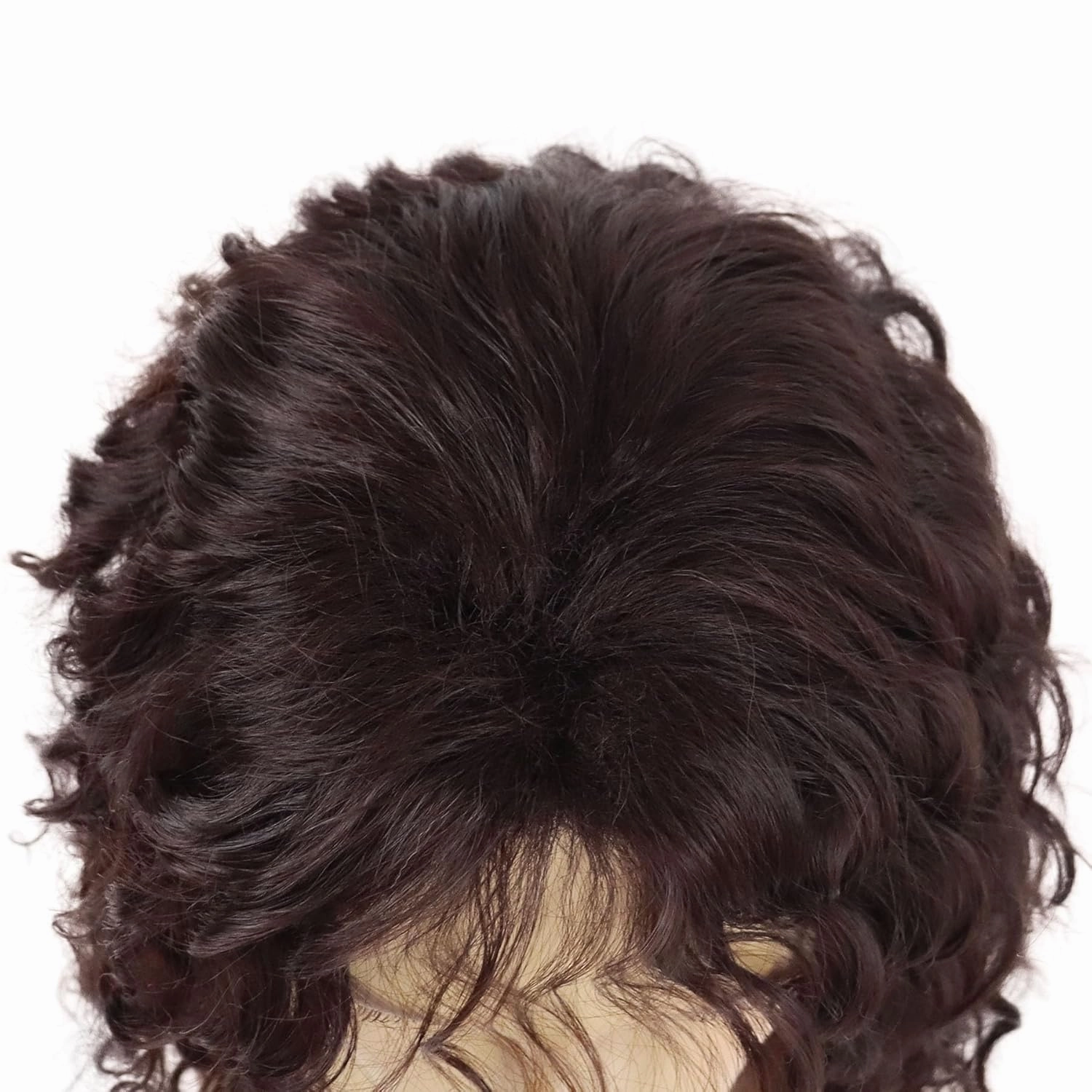GNIMEGIL Long Brown Wigs for Men Synthetic Layered Wavy Cosplay Party Wig 70s 80s Punk Rocker Party California Wig with Bangs