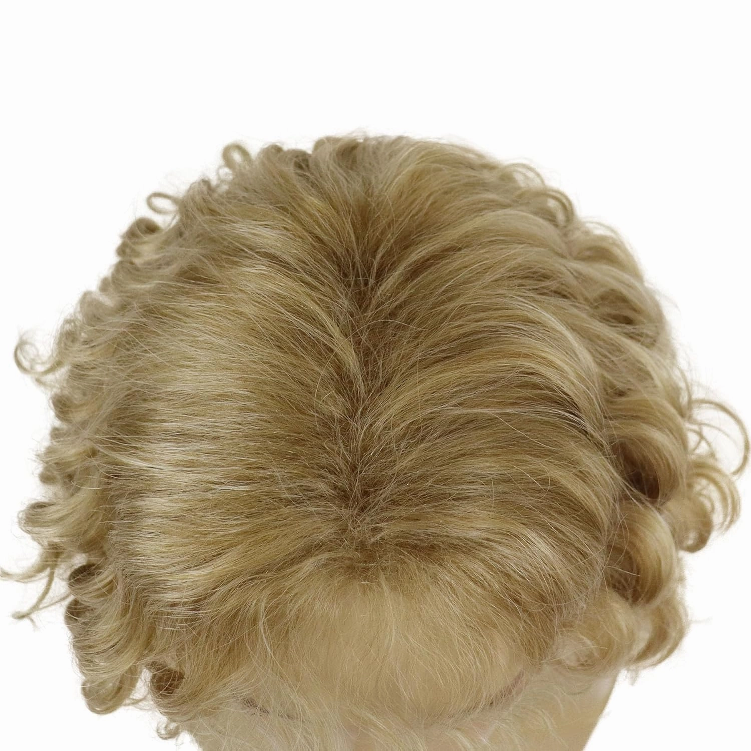GNIMEGIL Male Wig Natural Long Curly Blonde Wig With Bangs Water Wave 70 80s Cosplay Adjustable Man Hair Men Wig Synthetic Fiber